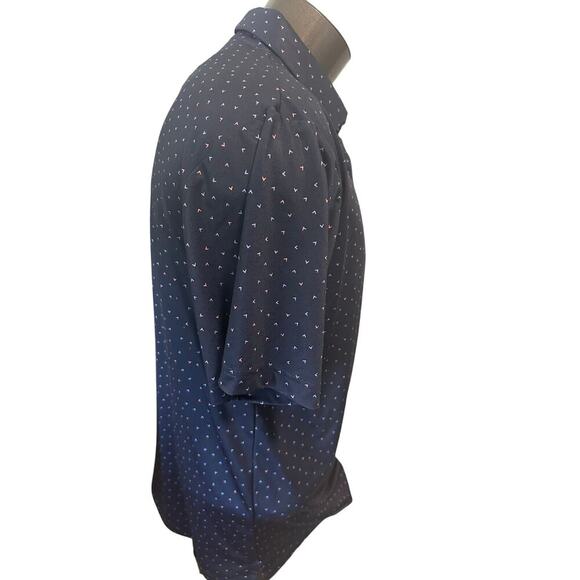 Callaway OptiDri Mens Larfe Navy Blue Short Sleeve Polo - Picture 4 of 5